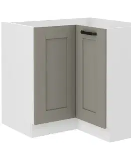 Kuchynské skrinky stojace Skrinka Do Kuchyne Luna Claygrey/Biely 90x90 Nd 2f Bb