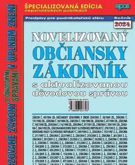 Zákony, zbierky zákonov Novelizovaný občiansky zákonník 13/2024