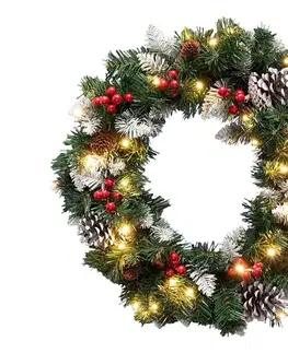 Vianočné dekorácie  LED Vianočný veniec 35xLED/3xAA 8 funkcií priemer 45 cm IP44 teplá biela 5005610