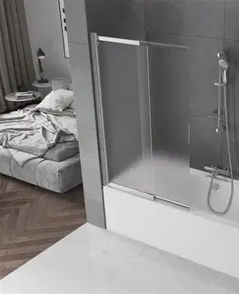 Sprchové dvere MEXEN - Fox 2-krídla posuvná vaňová zástena 100 x 150, dekor, chróm 891-100-002-01-30