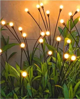 Záhradné lampy Kinekus Svetlo solárne dekoračné, 6 LED, teplé biele