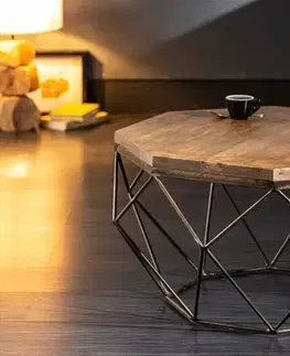 Dizajnový nábytok Konferenčný stolík ANUBIS akácie Dekorhome