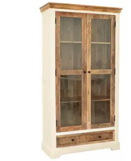 Jedáleň Vitrína Agni 100x190x45 indický masív mango