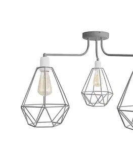 Svietidlá  Luster KARO 3xE27/15W/230V šedá P-1311/3 GR
