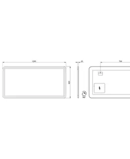 Kúpeľňové zrkadlá SAPHO - Zrkadlo NYX s LED osvetlením 120x60cm NY120