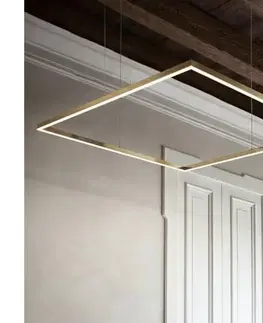 Svietidlá Ideal Lux - LED závesný luster na lanku ORACLE SLIM LED/44W/230V CRI 90 70x70 cm zlatý 370484