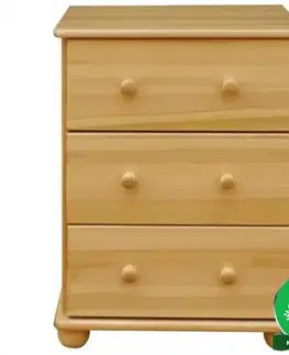 Komody do spálne Komoda 60/3 borovica hladká