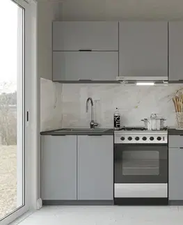 Kuchynské linky CAPRI K 180 malá kuchynská linka, grafit/sivá