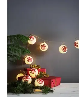 Vianočné dekorácie Eglo 411113 - LED reťaz ORNAMENT 10xLED/3xAA 1,65m teplá biela 411113