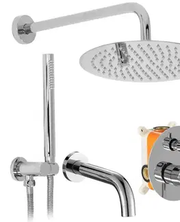 Kúpeľňové batérie REA REA - Podomietkový vaňový a sprchový set Lungo Chrom + BOX REA-P6612