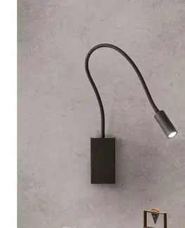 Svietidlá Redo 01-2755 - LED Flexibilná lampička WALLIE LED/3W/230V USB CRI 90 čierna 01-2755