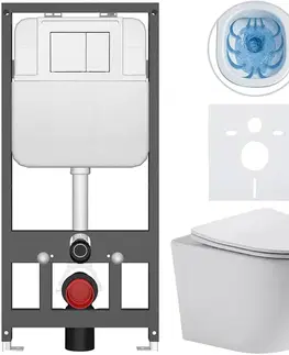 Záchody CERANO - Kompletný WC set Basic/Cesso - biela lesklá - WC tlačidlo Maxio/Biela - závesné - predstenová inštalácia - 49x36 CER-8050BD85943
