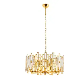 Svietidlá  Luster na reťazi CRYSTALLINE 6xE14/40W/230V zlatý 301AUR1266