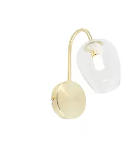 Nástenné osvetlenie Inteligentná nástenná lampa zlatá so sklom vrátane Wifi G9 - Elien