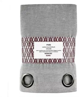 Závesy do spálne Záves Pure na priechodkách 135x180 svetlo šedá Merkury Home