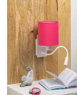 Svietidlá BRILAGI - LED Nástenná lampa NUBILA 1xE27/25W/230V + LED/3W biela/ružová BG1559+BG1577