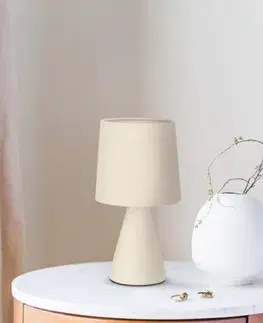 Stolové lampy SATTI béžová keramická stolová lampa s tienidlom E14 1x40W klasická elegantná dekoratívna do obývačky, spálne, kancelárie