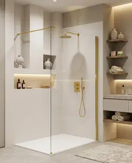 Sprchové dvere REA/S - Sprchová zástena Flexi Transparent / Gold 130 KPL-K99578