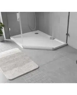 Vane MEXEN - Flow päťboká sprchová vanička slim ľavá 100 x 80, biela lesk 46P108010L