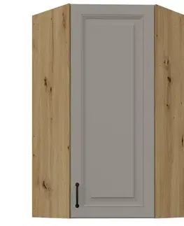 Kuchynské skrinky visiace Skrinka do kuchyne Stilo claygrey/artisan 60x60 GN-108 1F (45°)