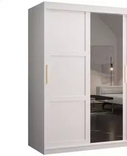Šatníkové skrine Skriňa Amiro 2 120 biely/biely