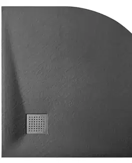 Sprchové vaničky Vanička polokrúhla Vexo 90x90 čierna