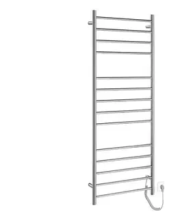 Svietidlá Sapho - Elektrický sušiak na uteráky REDONDO 130W 150x60 cm lesklý chróm guľatý ER250V