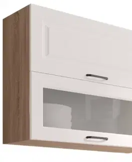 Kuchynské skrinky visiace Kuchynská skrinka Smart  42g Sonoma/Biely Mat