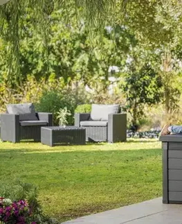 Úložné boxy a chladničky KETER Úložný box AMPEZZO 570L | sivá