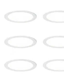 Zapustené svietidlá Sada 6 vstavaných bodových svetiel bielych 17 cm vrátane nastaviteľného LED Kelvina - Stephanie