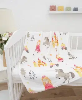 Deky MKLozkoviny.sk Detská deka do postieľky mikroplyš Exclusive 80 × 100 cm – Kúzelné kráľovstvo