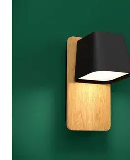 Svietidlá Eglo 390009 - Nástenné svietidlo RUSCIO 1xE27/40W/230V čierna/hnedá 390009