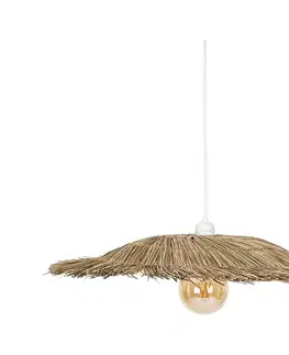 Svietidlá Atmosphera - Luster na lanku YONI 1xE27/40W/230V slama 202625