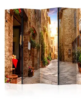 Paravány Paraván Colourful Street in Tuscany Dekorhome