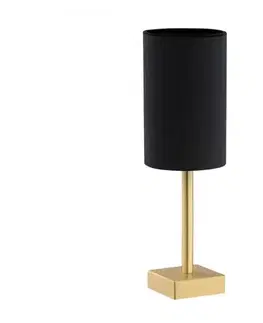 Lampy Argon 8031 - Stolná lampa ABRUZZO 1xE14/7W/230V mosadz/čierna 8031