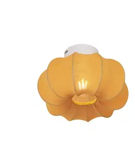 Stropné osvetlenie Japandi stropné svietidlo zlaté 27cm - Plu Asyesha