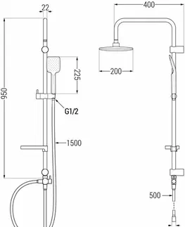 Sprchy a sprchové panely MEXEN/S - X62 chróm sprchový stĺp 798626291-00