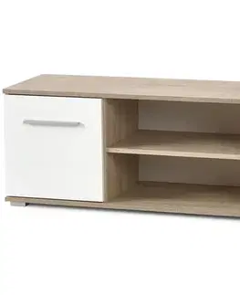 TV stolíky HALMAR Lima RTV1 tv stolík dub sonoma / biely lesk