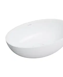 Umývadlá OMNIRES - SHELL M+ umývadlo na dosku, 50 x 32 cm, biela mat SHELL500UNBM