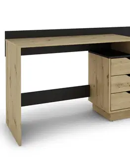 Kancelárske stoly Písací Stôl Cesar 2 artisan/čierna