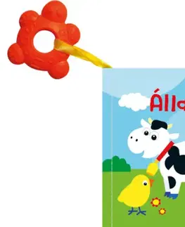 Leporelá, krabičky, puzzle knihy Textilkönyv rágókával - Állatok
