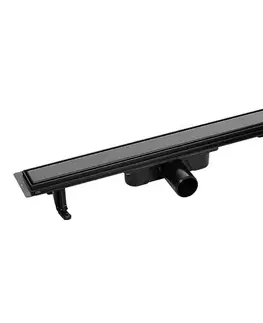Sprchovacie kúty Laveo - Basso - sprchový žľab 90 cm, čierná COB_790D