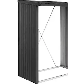 Drevníky Biohort Drevník BIOHORT Woodstock 157 x 102 x 199 cm (tmavo šedá metalíza)