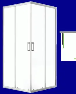 Sprchovacie kúty Laveo - Desna - štvorcový sprchovací kút 80x80 cm JKD_086K