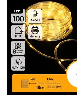 LED osvetlenie  B.V.  - LED Solárny  reťaz 100xLED/8 funkcií 12m IP65 teplá biela B10303K9D