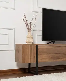 TV stolíky ETERNITY TV stolík na nožičkách, orech Venezia / čierna