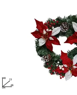 Vianočné dekorácie MAKRO - Veniec vánoční 46cm