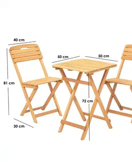Záhradné jedálenské sety Garden Table & Chairs Set (3 Pieces) My001