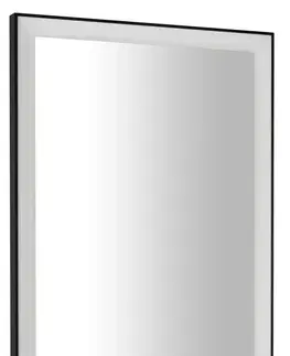 Kúpeľňové zrkadlá SAPHO - GANO zrkadlo s LED osvetlením v ráme 60x80cm, čierna LG260