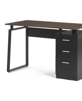 Konferenčné stolíky Kancelársky stôl 3218 OAK, čierny a dubový